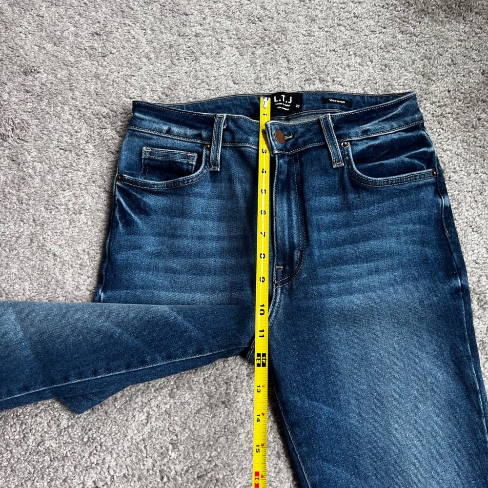 L.T.J. Denim Verona Skinny Jeans Womens Size 27 Blue Dark Wash High Rise USA